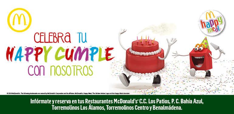 Cumpleaños en McDonald’s® en Málaga, Benalmádena y Torremolinos