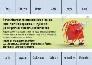 Cumpleaños en McDonald’s® en Málaga, Benalmádena y Torremolinos