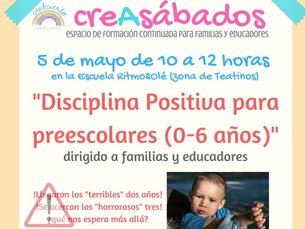 Talleres para padres y madres sobre la educación de los peques en abril y mayo con CreAciendo Málaga
