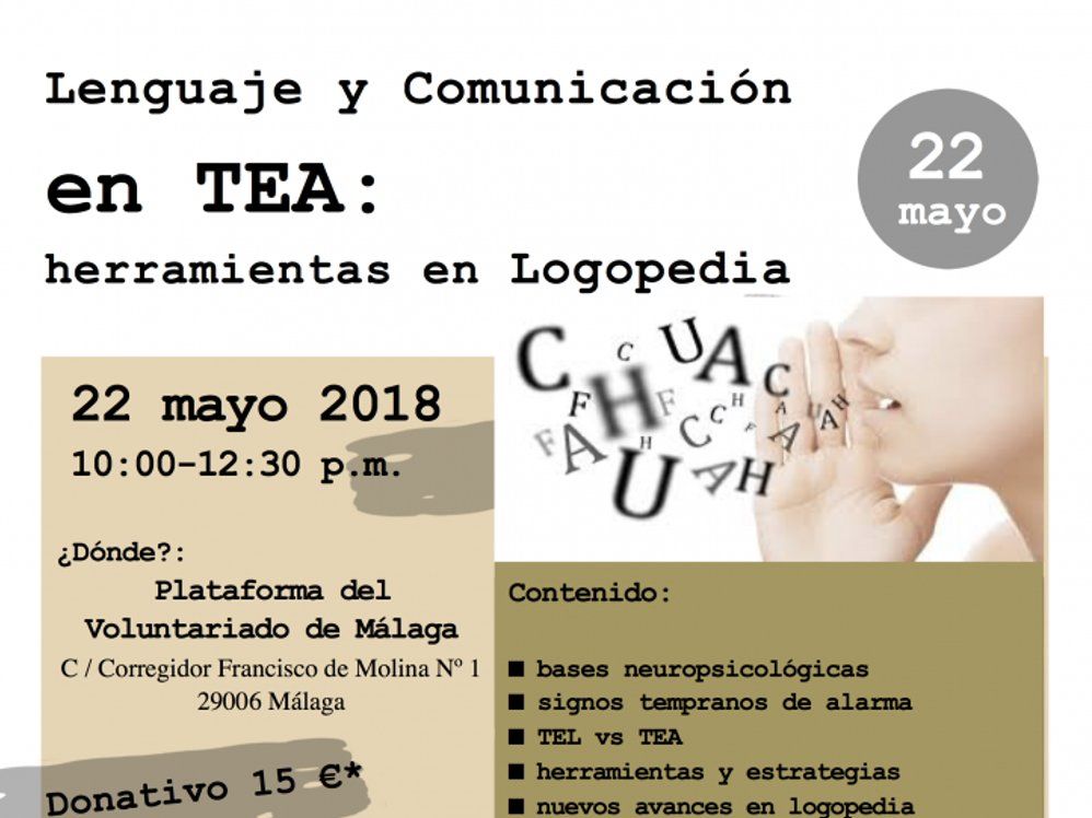 Taller de logopedia y autismo para padres y profesionales en Málaga