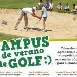 Cartel campamento de verano para niños en el Parador de Golf de Málaga