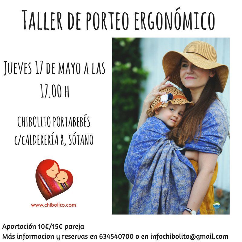 Taller de portabebés con Chibolito este jueves en Málaga