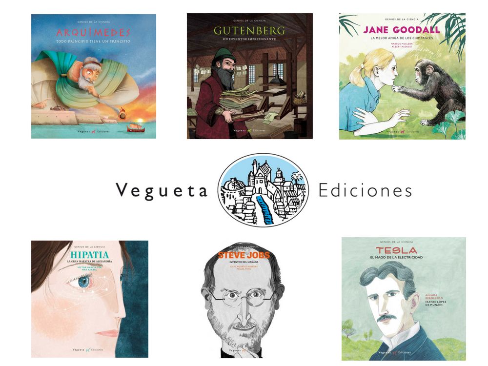 La Diversiva y Vegueta Ediciones sortean dos libros infantiles de la colección Genios de la ciencia