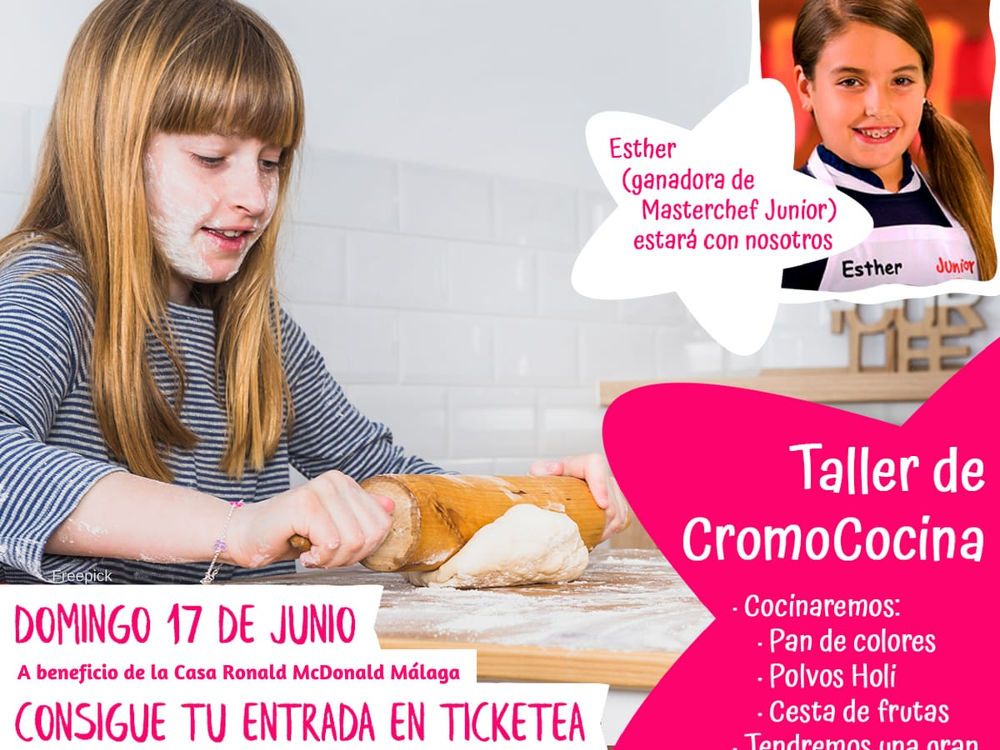 Taller solidario de cocina infantil con la ganadora de Master Chef Junior en Cooking Málaga
