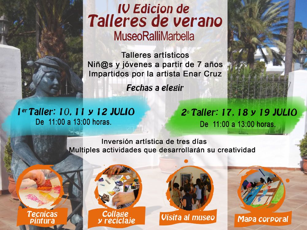 Talleres gratuitos de arte y creatividad para niños en el Museo Ralli Marbella en julio