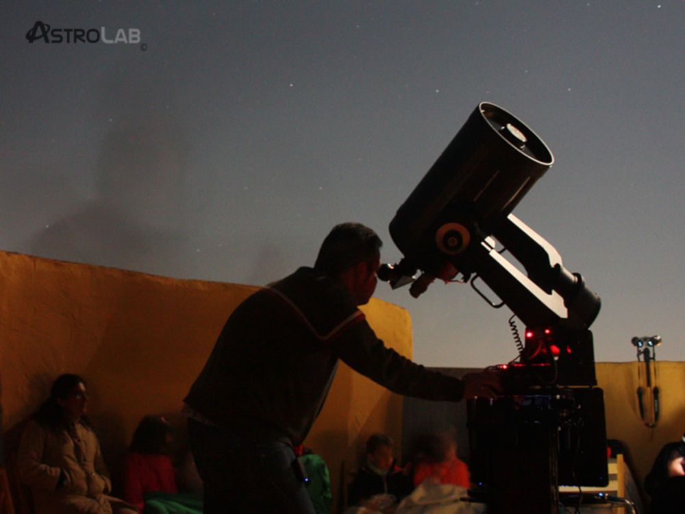 Astronomía con niños en el observatorio de AstroLab (Yunquera) en febrero