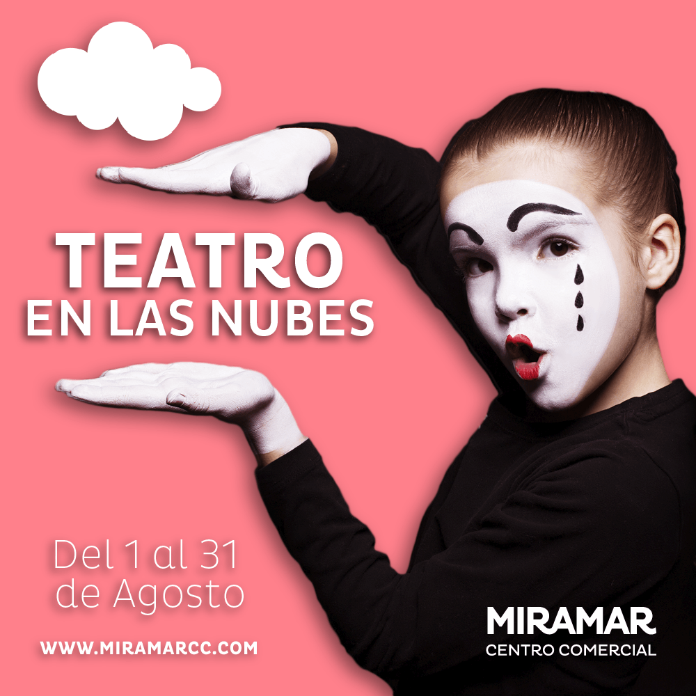 Teatro en las nubes, plan infantil y familiar gratis en agosto en el CC Miramar de Fuengirola