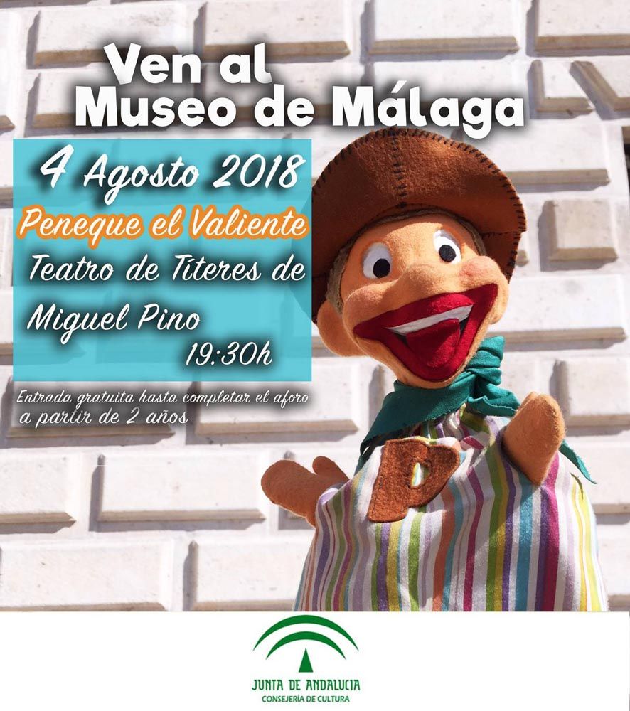 Títeres con Peneque en el Museo de Málaga este sábado gratis