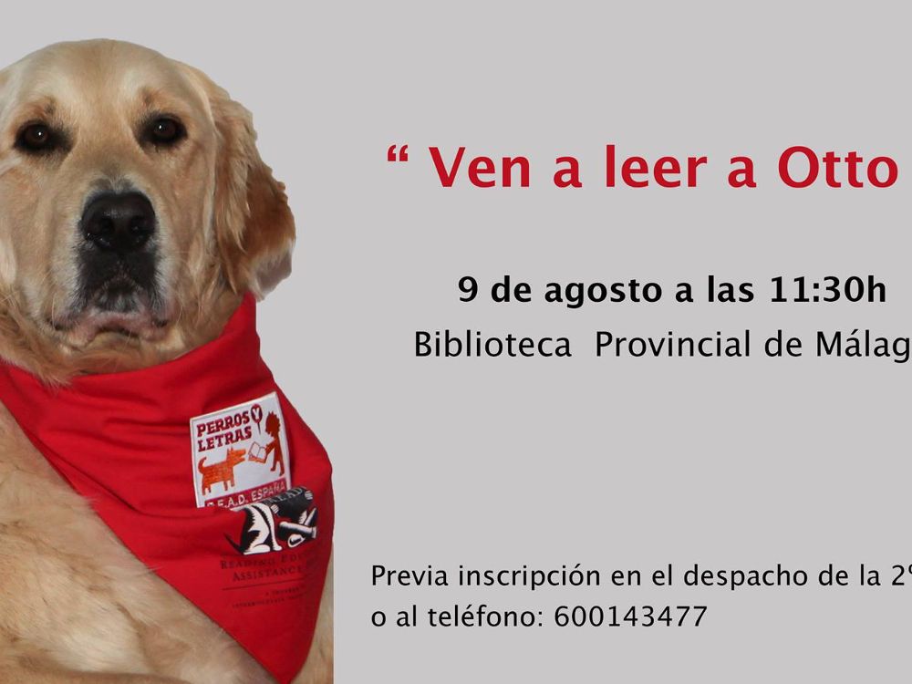 Taller de lectura gratis para niños con el perro Otto en la Biblioteca Provincial de Málaga