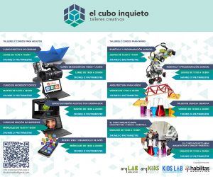 Cursos de robótica, ciencia y arquitectura para niños y jóvenes en el Cubo Inquieto (Málaga)