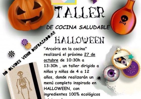 Taller infantil de cocina saludable sobre Halloween en Málaga