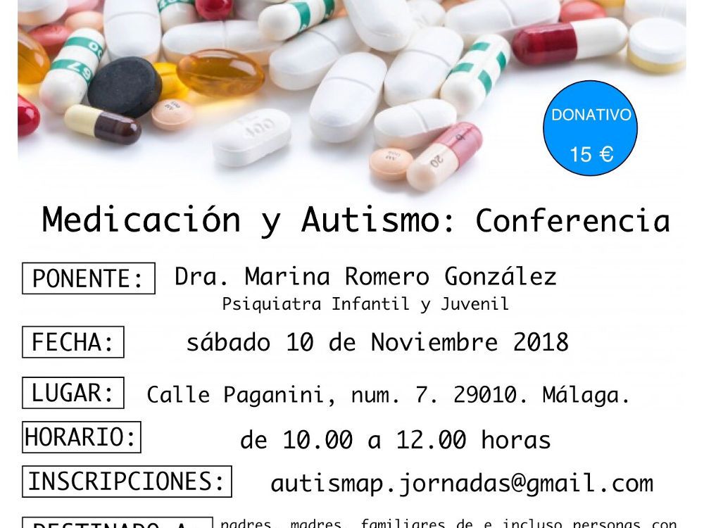 Conferencia sobre medicación y autismo para padres y profesionales en Málaga