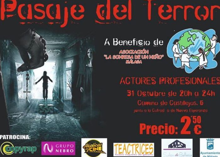 Pasaje del terror solidario en Málaga para celebrar Halloween 2018