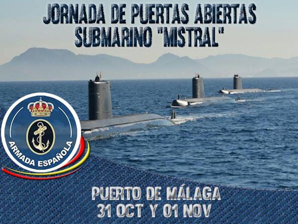 Visita gratis el submarino Mistral con toda la familia en el puerto de Málaga