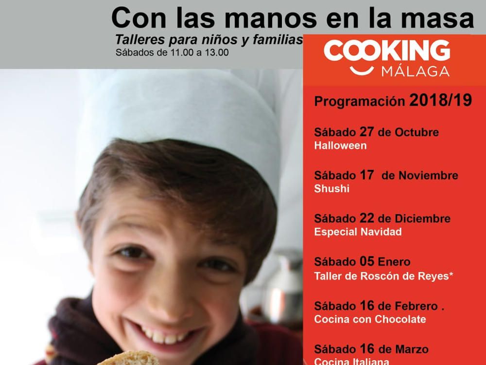 Talleres de cocina para niños y en familia con Cooking en Málaga