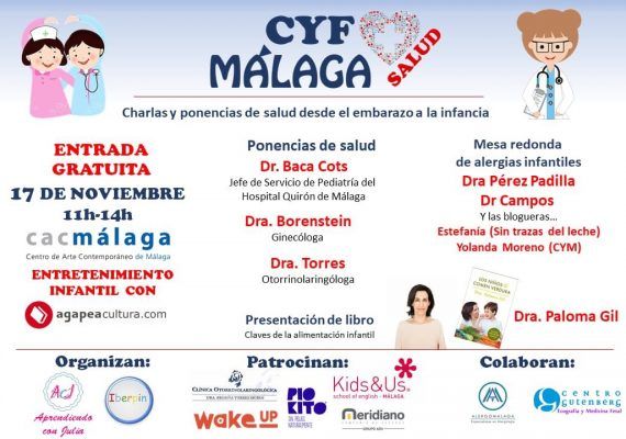 Charlas gratis sobre salud para madres y padres con entretenimiento para niños en el CAC Málaga
