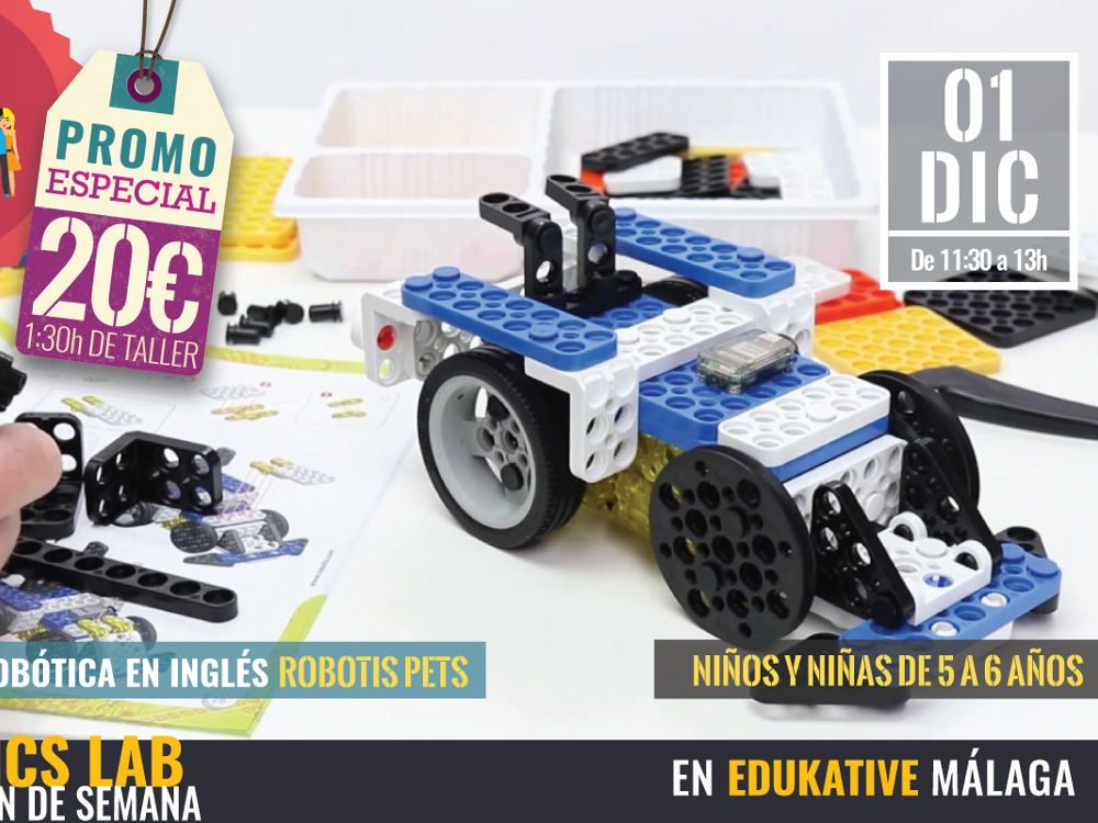 Talleres infantiles de robótica en inglés en Edukative Málaga los sábados