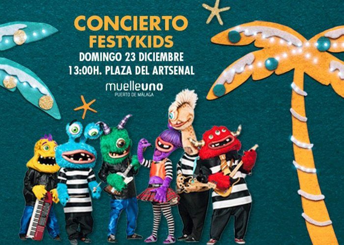 Concierto gratis con niños de rock monstruoso en Muelle Uno Málaga
