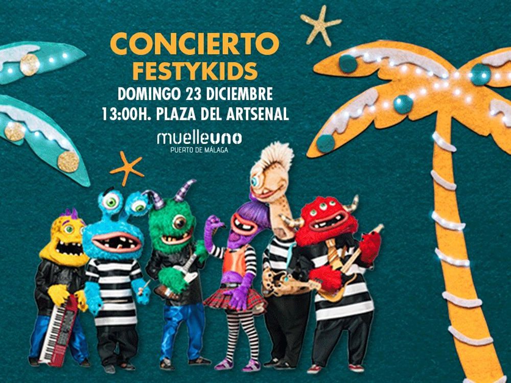 Concierto gratis con niños de rock monstruoso en Muelle Uno Málaga