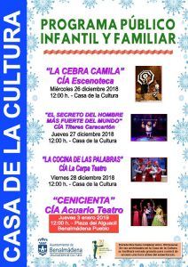 Teatro gratis para niños esta Navidad en Benalmádena