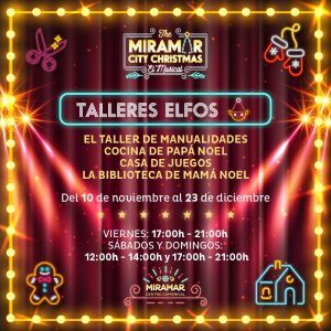 Talleres de Navidad gratis para niños en el CC Miramar de Fuengirola