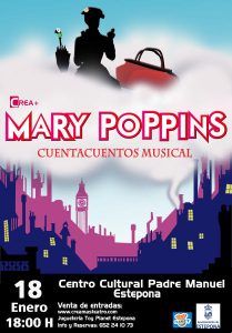 Cuentacuentos musical de Mary Poppins para toda la familia en Estepona el viernes