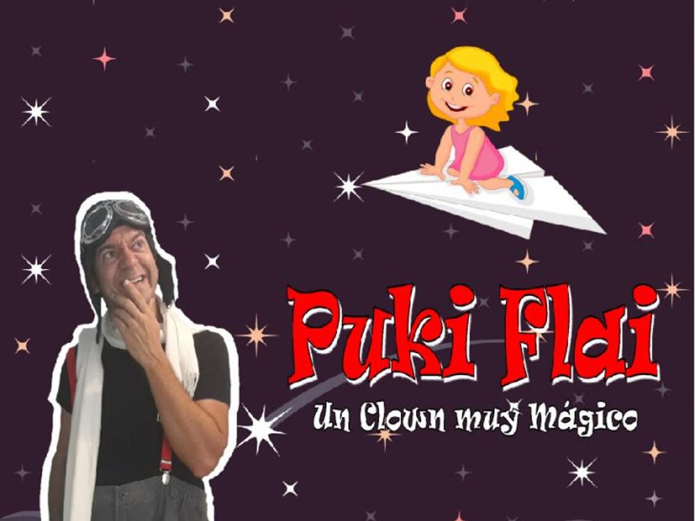 Espectáculo infantil del payaso Puki Flai en La Cochera Cabaret de Málaga este domingo