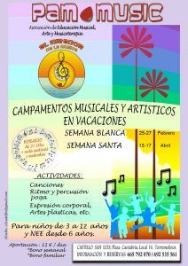Campamento musical y artístico de Semana Blanca en Torremolinos con PamMusic