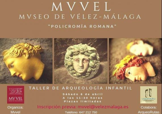 Taller de policromía romana gratis para niños en Vélez-Málaga