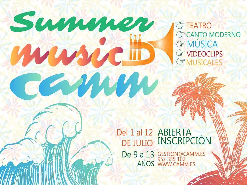 Campamento de verano sobre música y teatro para niños con el CAMM Málaga