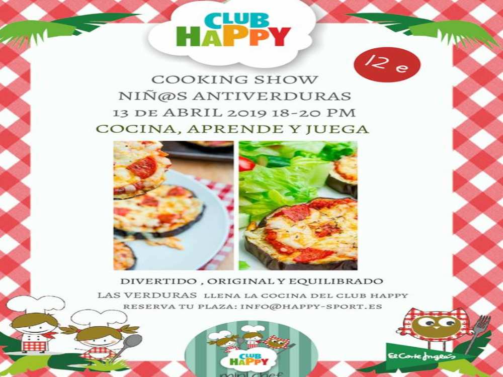 Taller de cocina con verduras para peques con el Club Happy Málaga