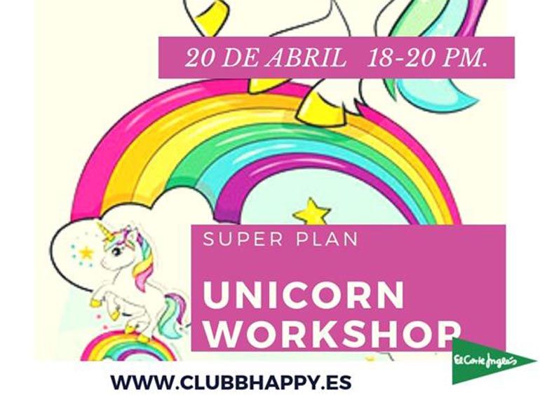 Fiesta de unicornios en el Club Happy de El Corte Inglés de Málaga