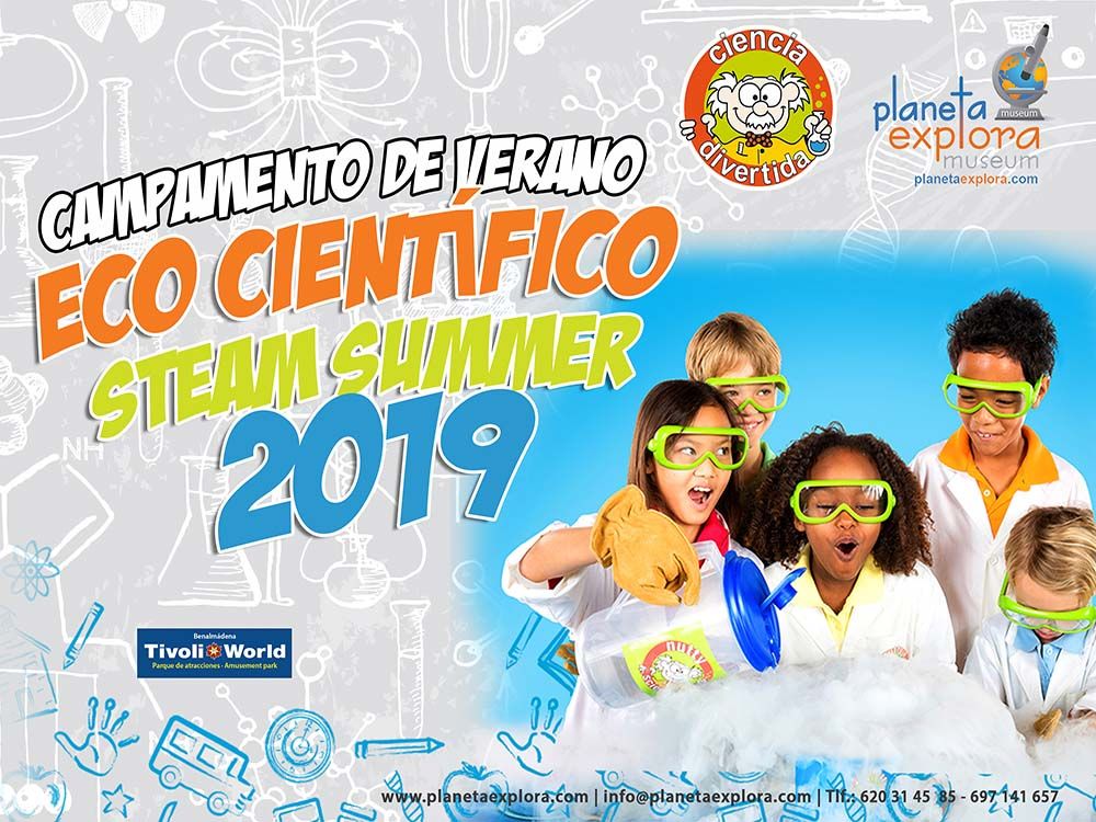 Campamento científico de verano para niños con contenidos en inglés en Benalmádena