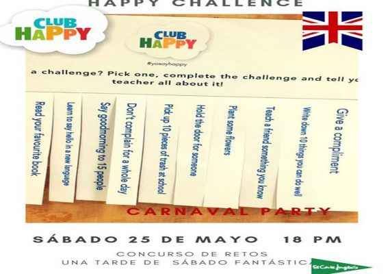 Concurso divertido en inglés para los peques con el Club Happy Málaga el 25 de mayo