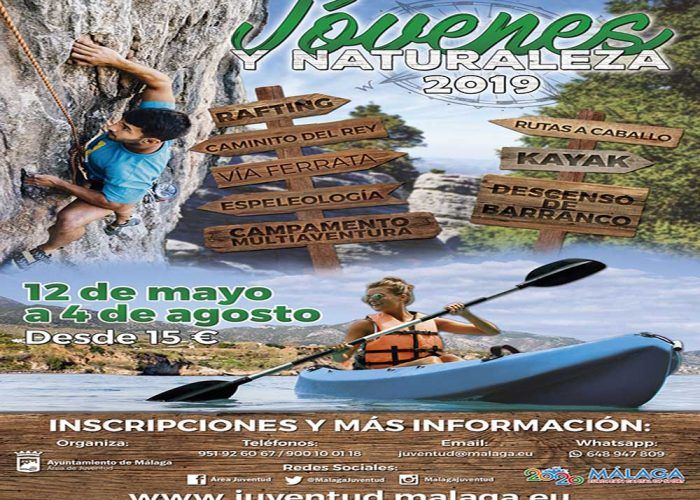 Jóvenes y Naturaleza organiza esta primavera y este verano en Málaga actividades al aire libre