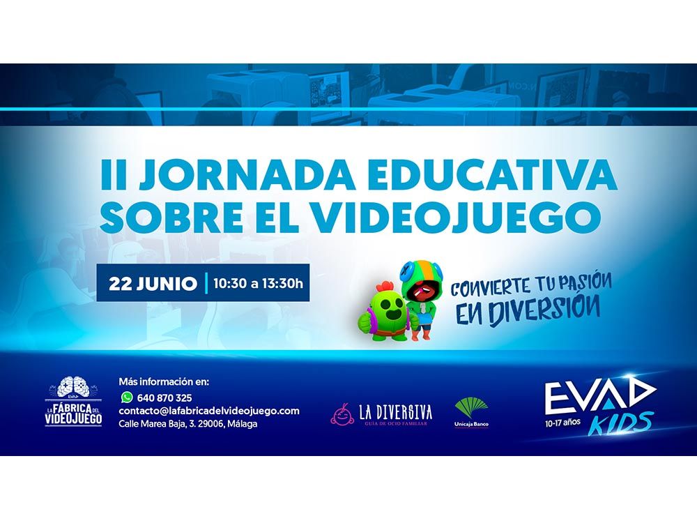 Jornada educativa gratis con videojuegos para padres e hijos con EVAD Málaga