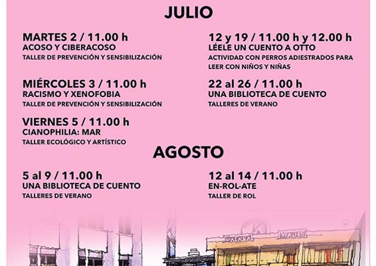 Talleres gratis en agosto para niños y jóvenes en el centro de Málaga