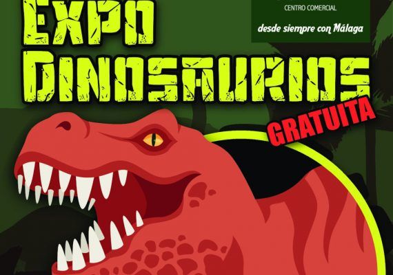 Exposición gratis de dinosaurios en el Centro Comercial Rosaleda de Málaga