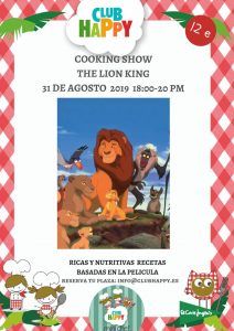 Taller de cocina para niños basado en ‘El Rey León’ en el Club Happy Málaga