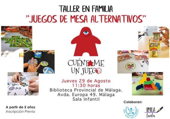 Taller familiar gratis de juegos de mesa en la Biblioteca Provincial de Málaga