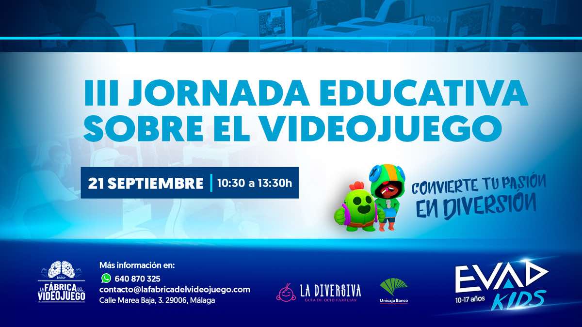 Jornada educativa gratis sobre videojuegos para padres e hijos con EVAD en Málaga