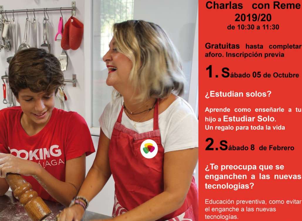 Charlas gratis para madres y padres en Cooking Málaga sobre la crianza de los hijos