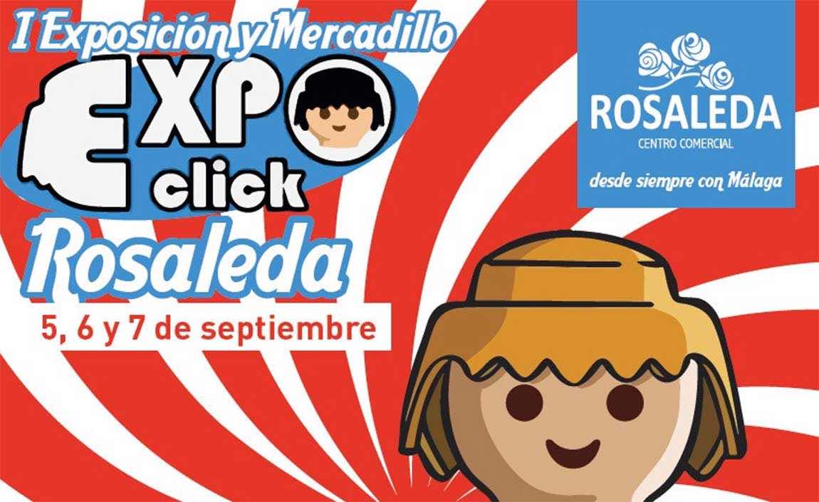 Exposición gratis de clicks de Playmobil y mercadillo en el Centro Comercial Rosaleda de Málaga