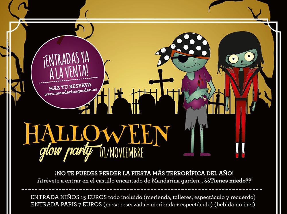 Celebra Halloween en familia con talleres y espectáculos en Mandarina Garden Málaga