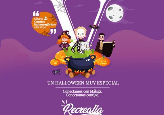 Cuentacuentos y talleres gratis de Halloween en el espacio infantil de Vialia Málaga