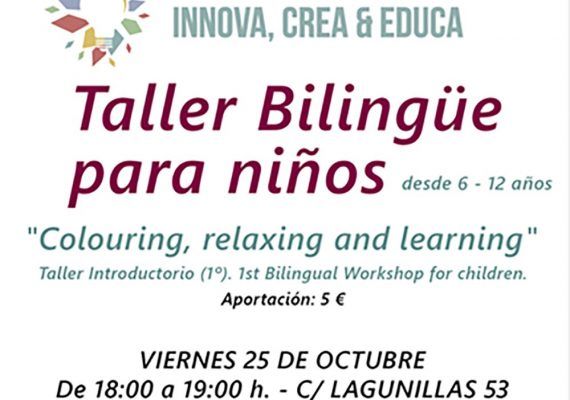 Taller bilingüe de dibujo para niños en la sala La Polivalente de Málaga