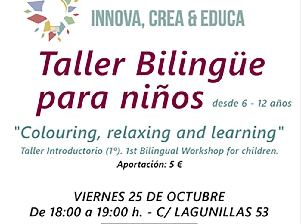 Taller bilingüe de dibujo para niños en la sala La Polivalente de Málaga