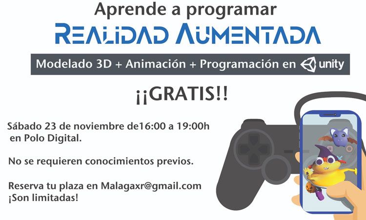 Taller gratis para adolescentes de modelado 3D y programación en El Polo de Contenidos Digitales de Málaga
