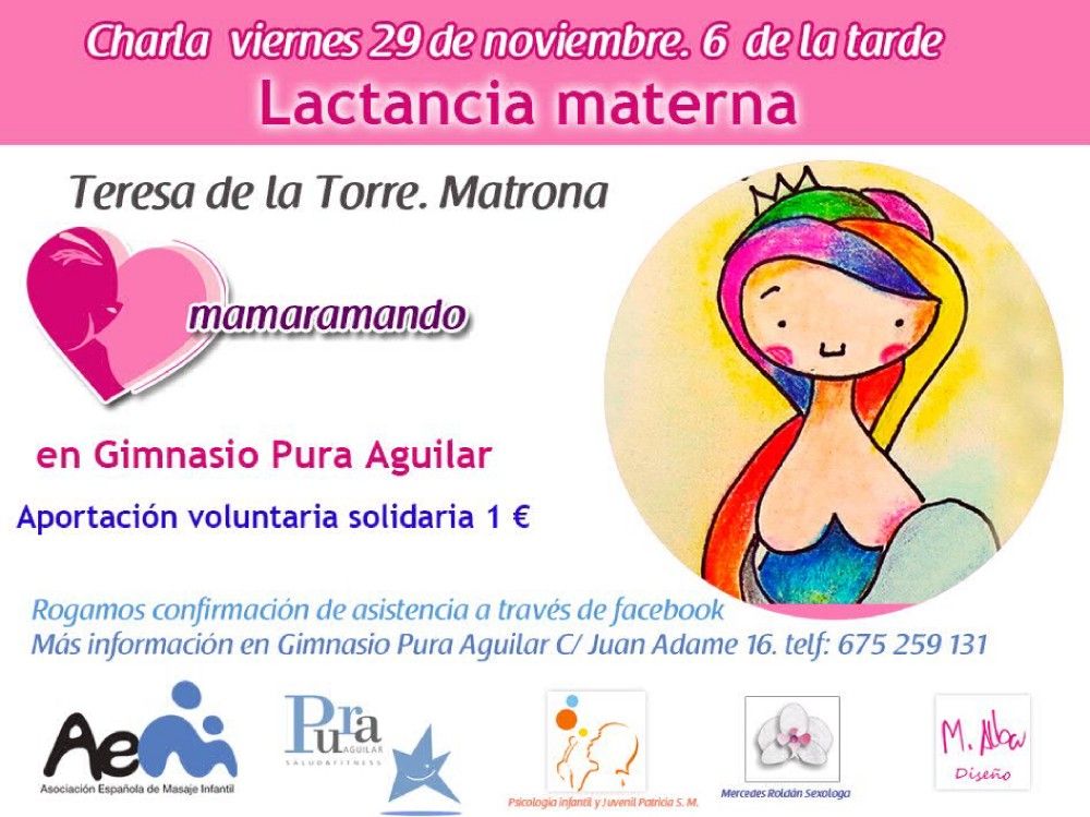 Charla sobre lactancia materna en Antequera (Málaga) el viernes 29 de noviembre