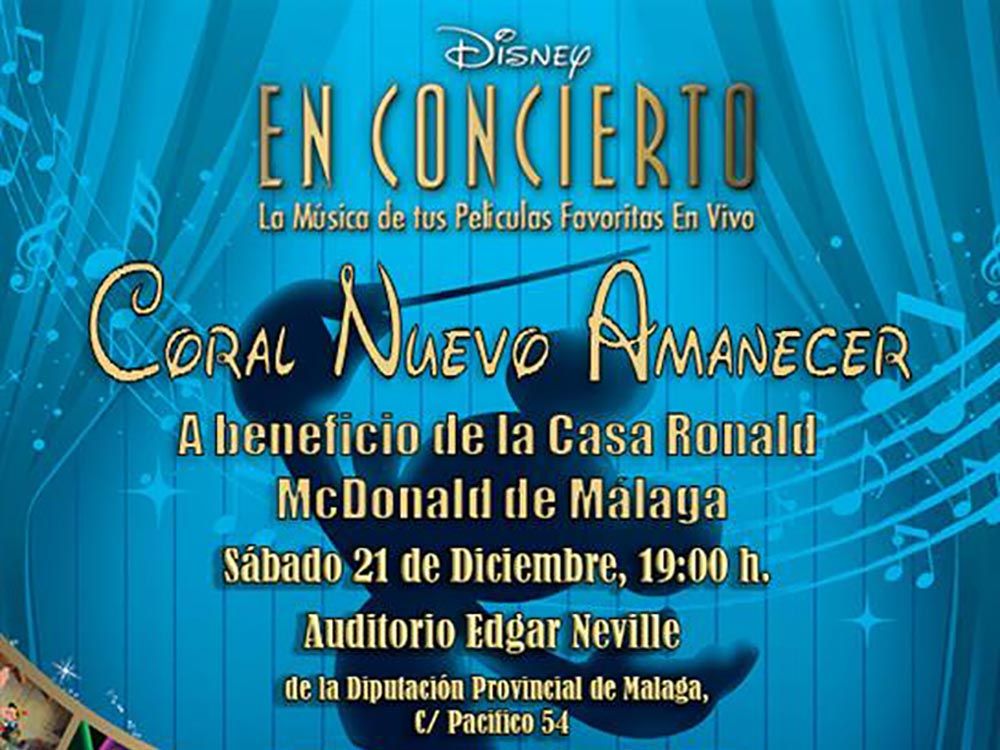Concierto benéfico de Disney para toda la familia en el Auditorio Edgar Neville de Málaga